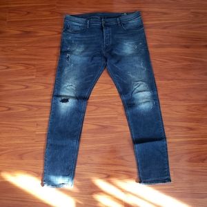 DIESEL DARK BLUE WASH TEPPHAR JEANS SLIM CARROT W38 L32